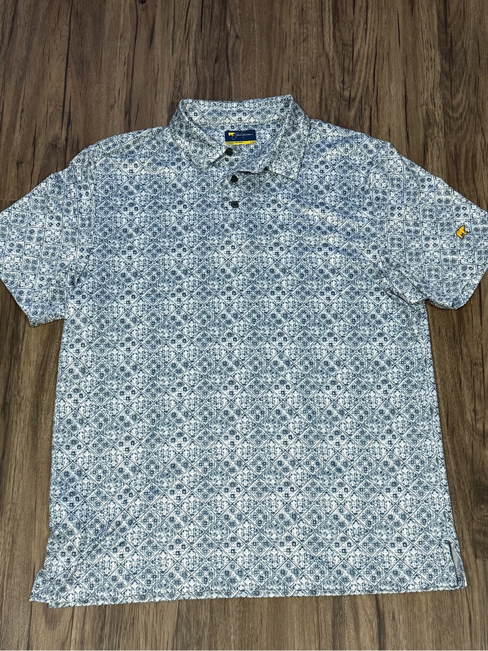 Classic Blue Patterned Men's Polo Shirt by Jack Nicklaus
